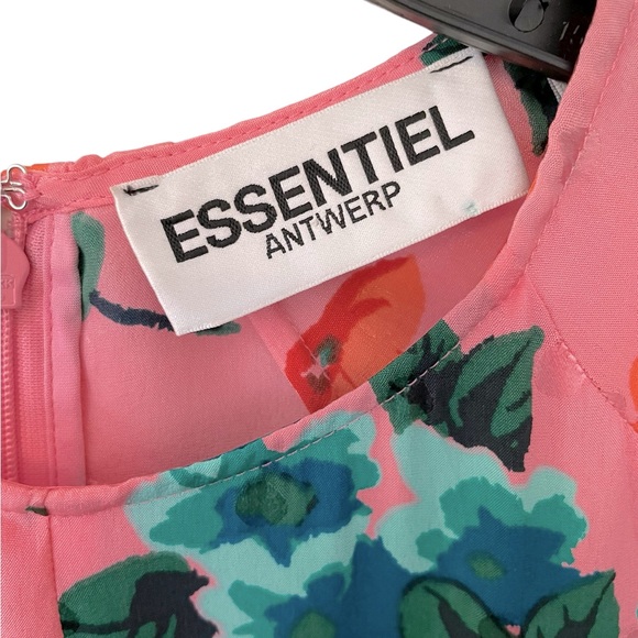 ESSENTIEL ANTWERP | Vayen Draped Detail Dress in Firenze Fraise, Size 4 - Picture 6 of 13